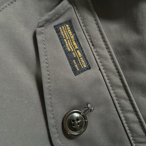 Abercrombie & Fitch Water Resistant Down Coat Size Small Two Way Zipper - Picture 2 of 7